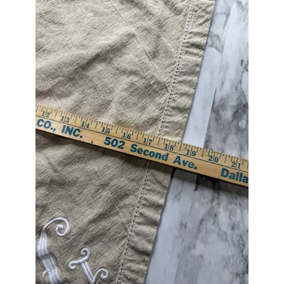 Mud Pie Cotton Initial Cotton Embroidered Dinner Napkin Set of 4 Letter G - Picture 6 of 7